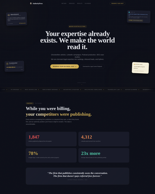 Authoritypress - Elite Legal Marketing Landing Page Template