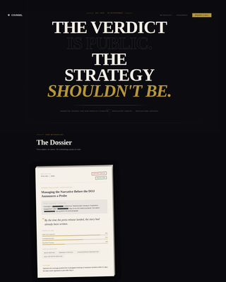 Counsel - Authoritative Legal PR Landing Page Template