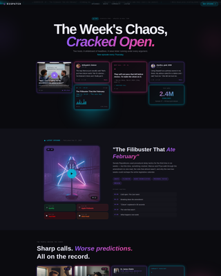 Dispatch - Electrifying Politics Landing Page Template