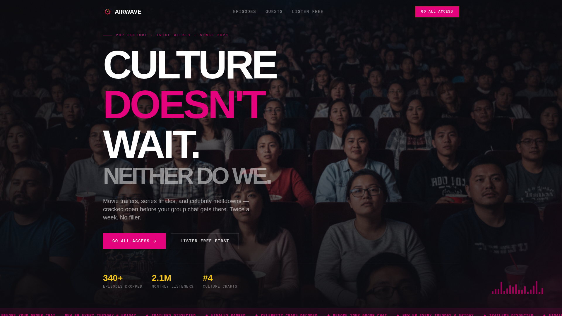Airwave - Electrifying Podcast Landing Page Template
