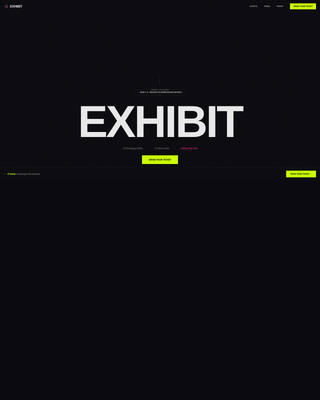 Exhibit - Immersive Popup Landing Page Template