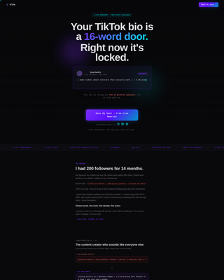 Glow - Electric TikTok Landing Page Template