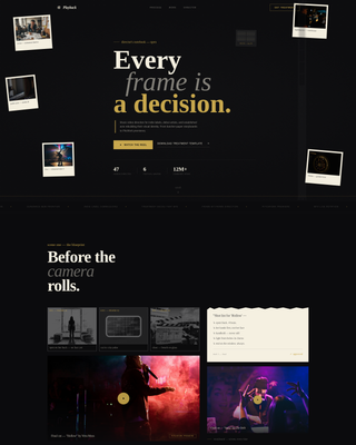 Advanced Videography & Film Portfolio Portfolio & Case Study Website Template