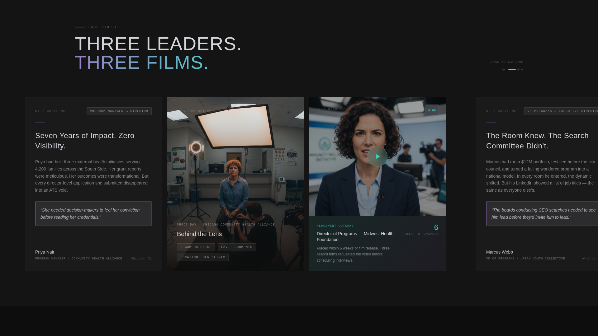 Nonprofit Leader Career Portfolio Website Template
