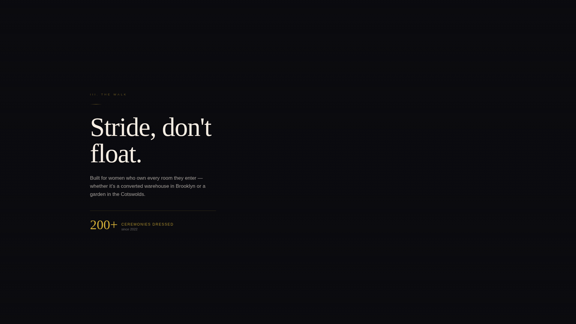 Aisle - Immersive Bridal Landing Page Template