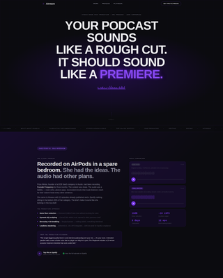 Airwave - Immersive Podcastproducer Landing Page Template
