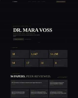 Academic & Research Profile Professional Website Template