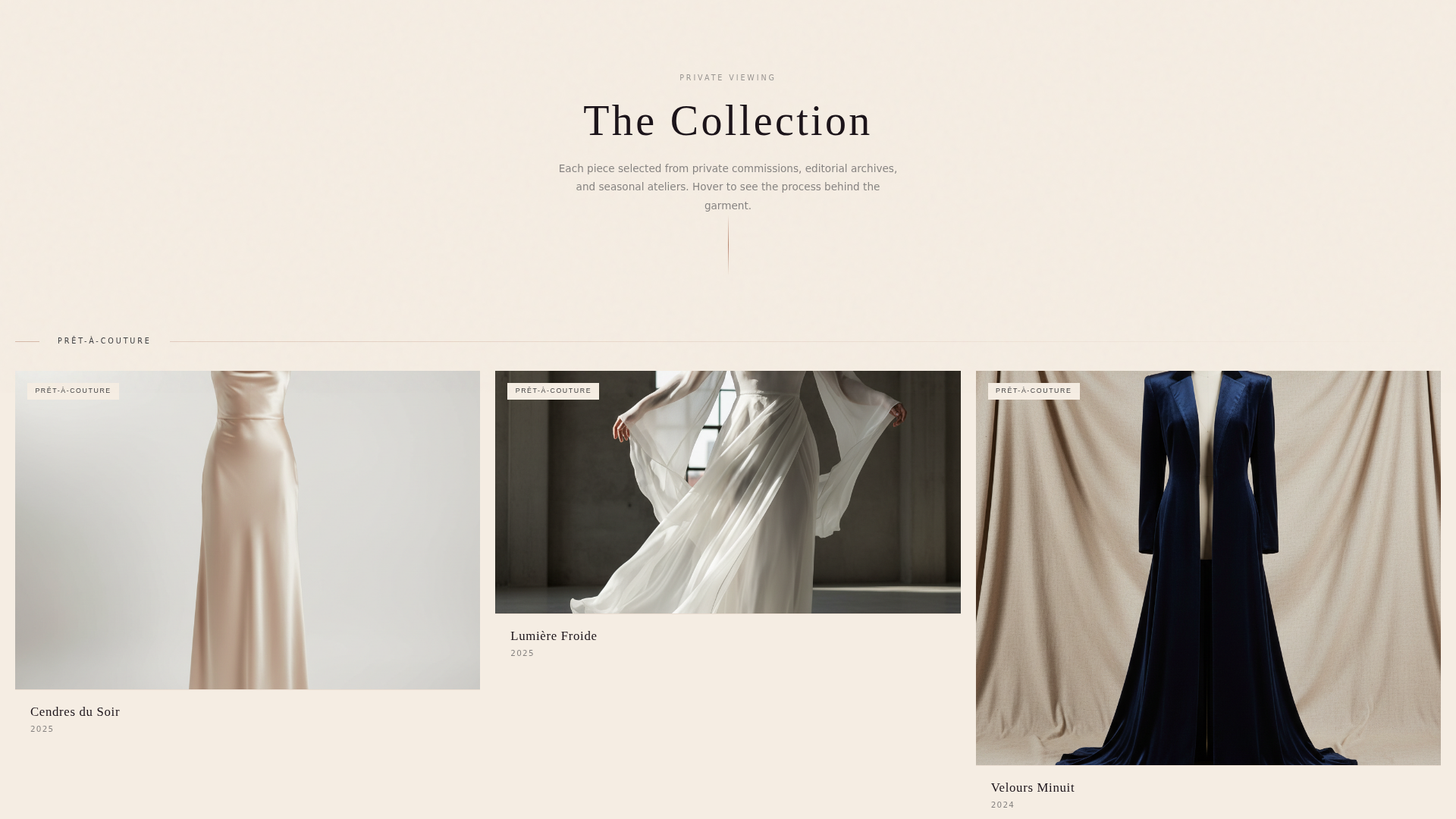 Atelier - Exquisite Couture Landing Page Template