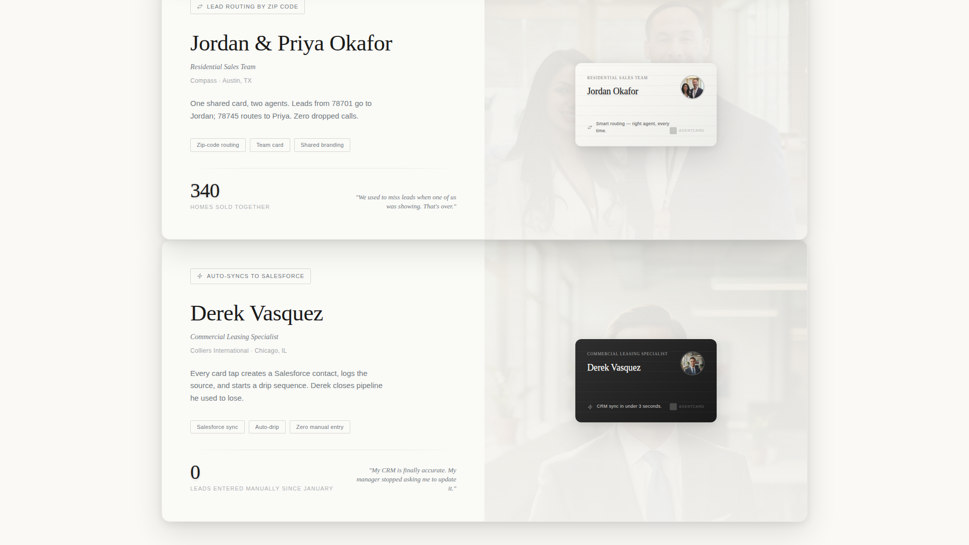 Agentcard - Polished Realestate Landing Page Template