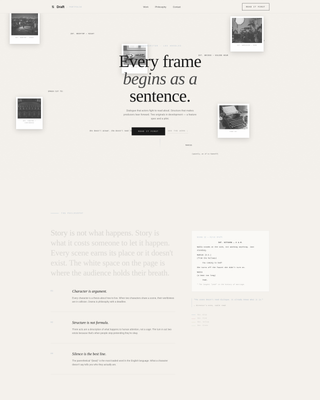 Draft - Cinematic Screenwriter Landing Page Template