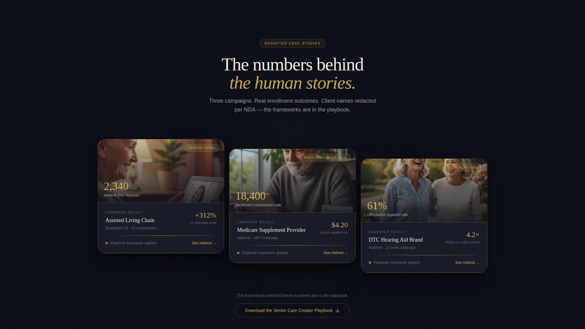 Senior Care Agency Landing Page Template — Trust & Care