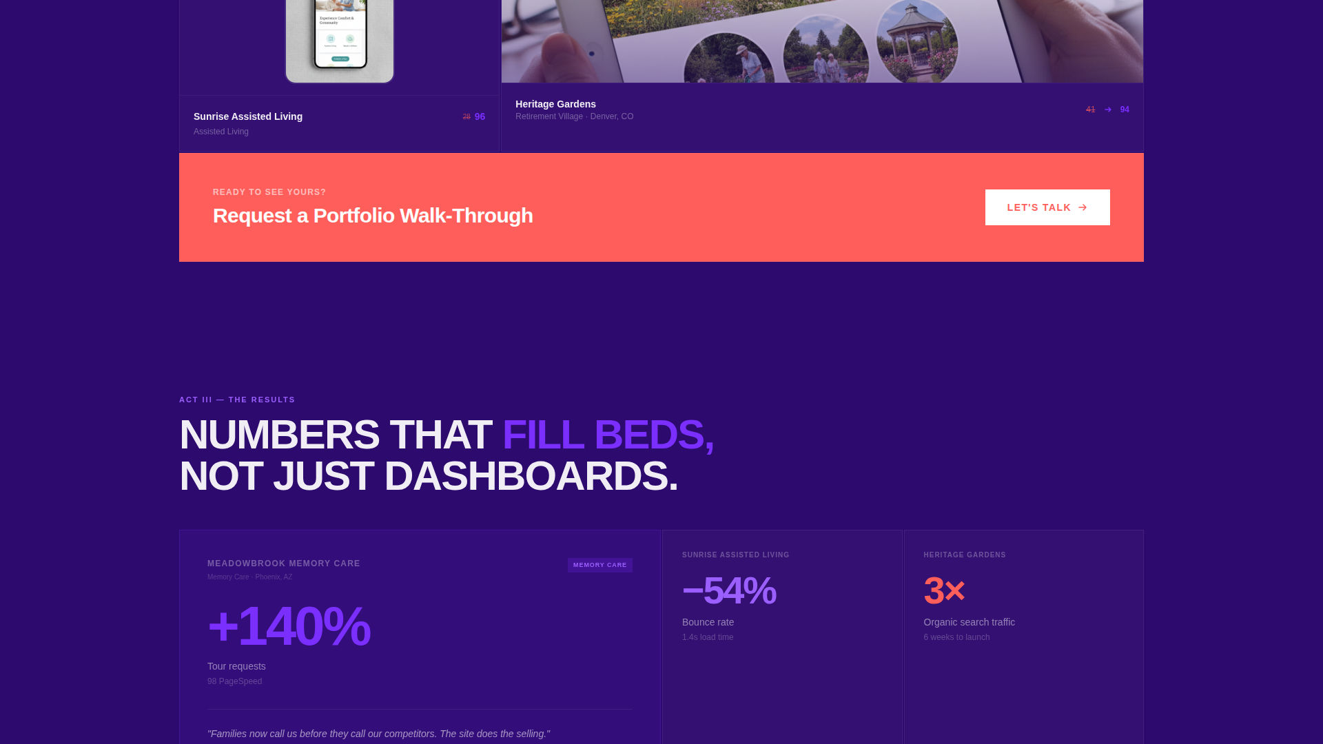 Elder Care Marketing Agency Website Template