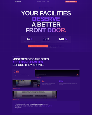 Advocate — Compassionate Elder Care Landing Page Template