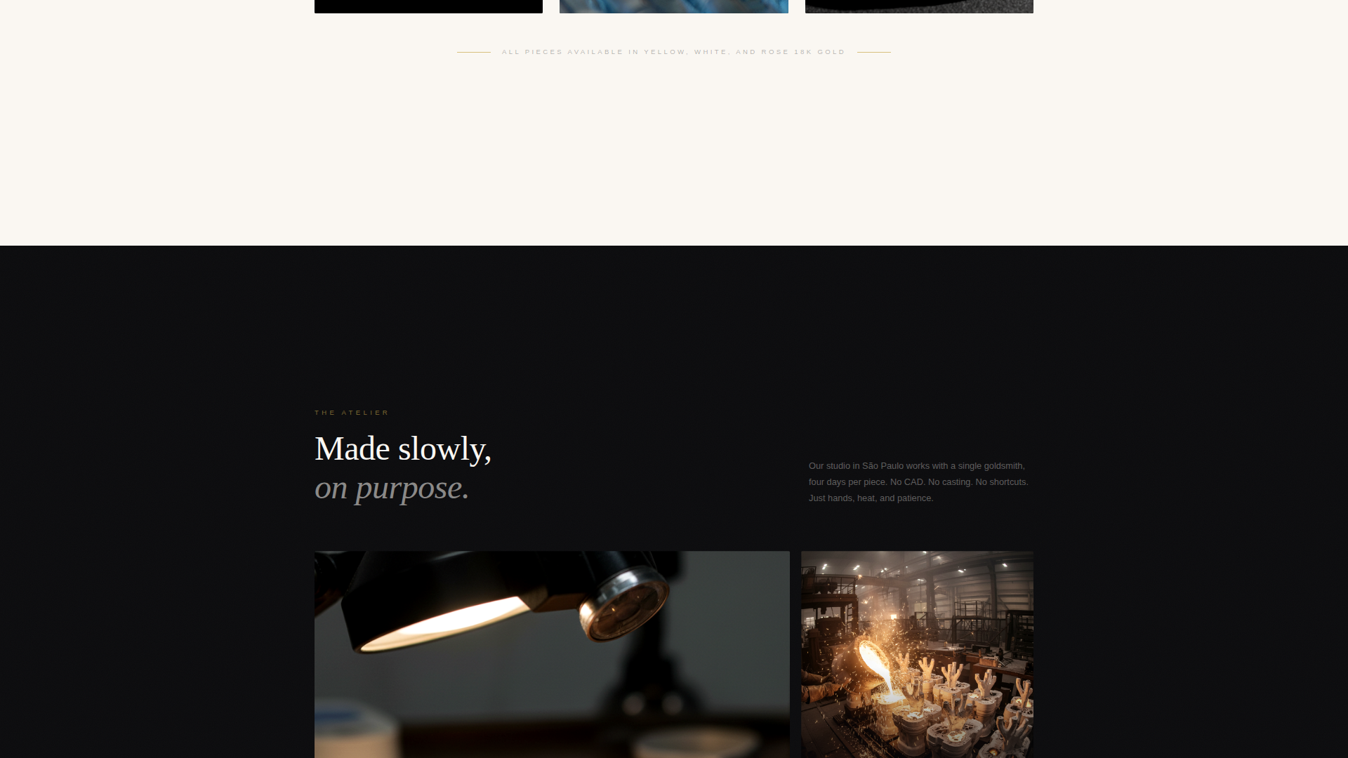 Atelier - Exquisite Jewelry Landing Page Template