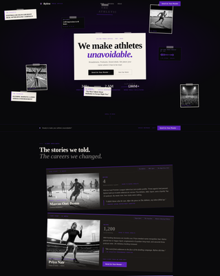 Byline - Powerful Sports PR Landing Page Template