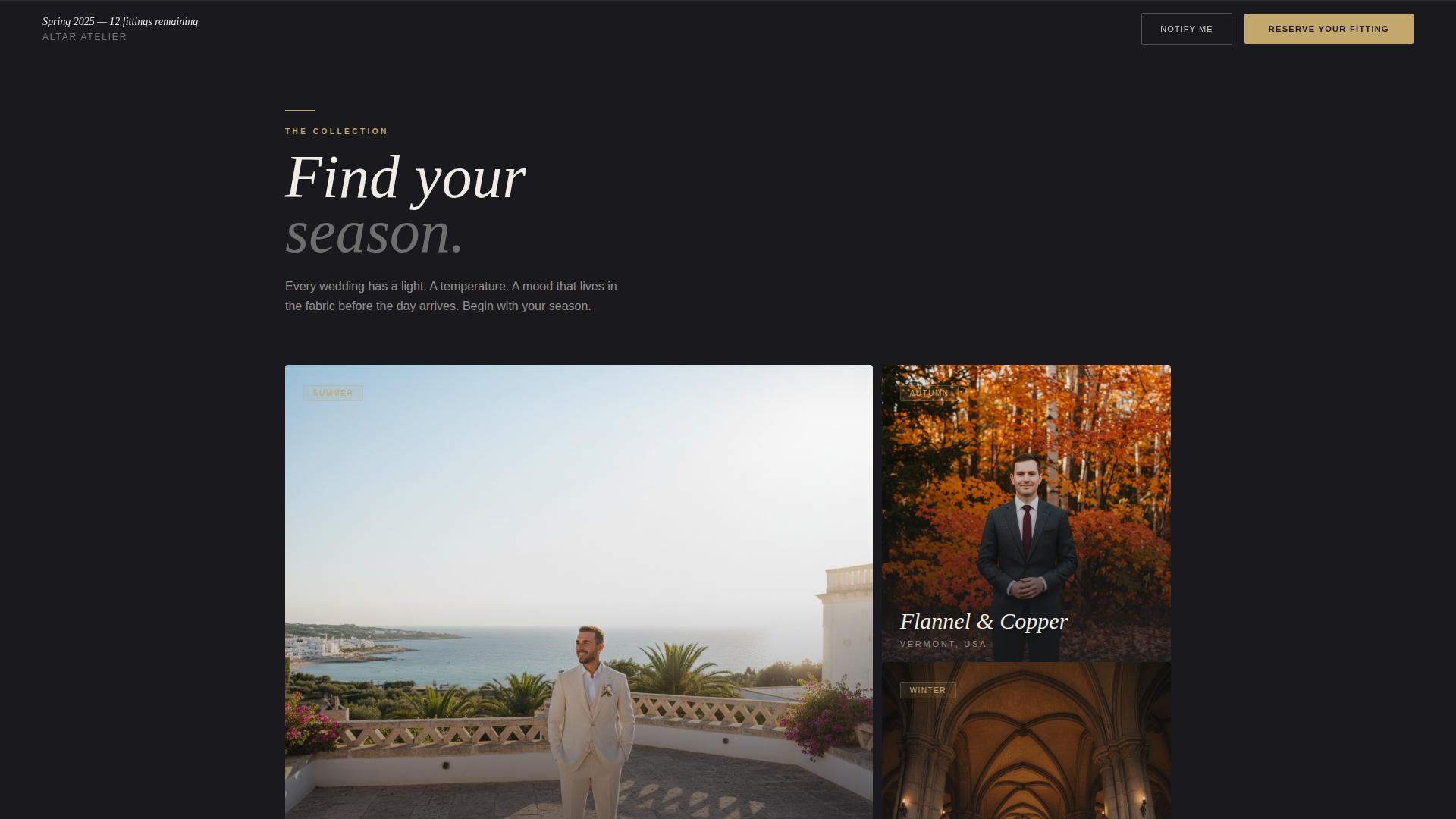 Bridal & Occasion Wear Booking Website Template