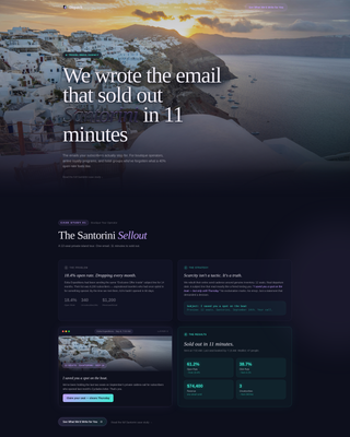 Dispatch - Compelling Travelemail Landing Page Template