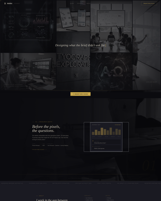 Atelier - Immersive UX Designer Landing Page Template