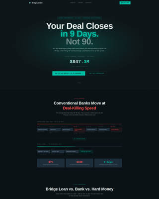 Bridgeclose - Fast Bridgeloan Landing Page Template