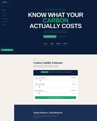 Offset - Authoritative Carboncredit Landing Page Template