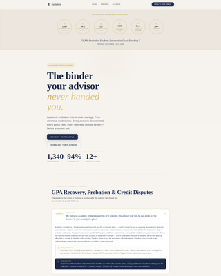 Academic Coaching FAQ Website Template
