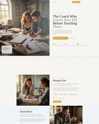 Academic Coaching Booking Website Template