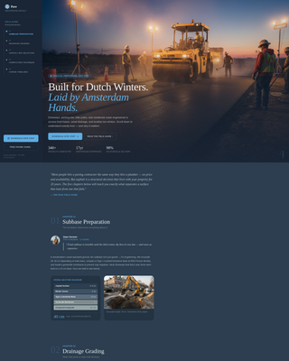 Amsterdam - Modern Paving Landing Page Template