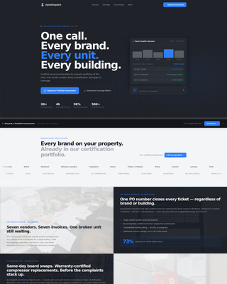 Apexdispatch - Precision Appliance Landing Page Template