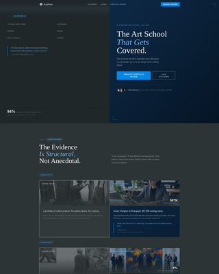 Atelier - Credentialed Artschool Landing Page Template