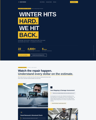 Bodywork — Expert Auto-Body Repair Landing Page Template