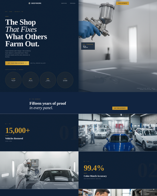 Bodywork — Precision Auto-Body Shop Landing Page Template