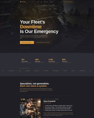 Bilge — Expert Marine-Technician Landing Page Template