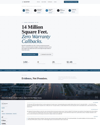 Blacktop - Authoritative Paving Landing Page Template