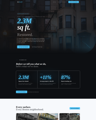 Blast — Industrial Cleaning Service Landing Page Template