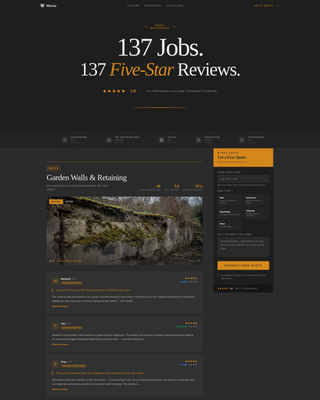 Bond — Reliable Masonry Contractor Landing Page Template