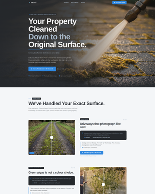 Blast - Professional Pressurewashing Landing Page Template