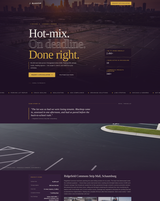 Blacktop - Premium Asphalt Landing Page Template