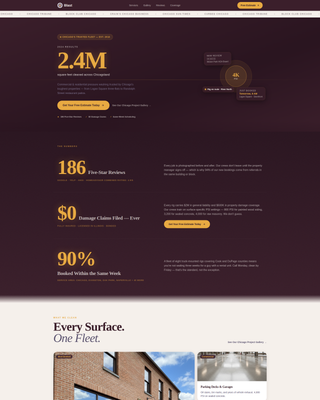 Blast — Commercial Surface Restoration Landing Page Template