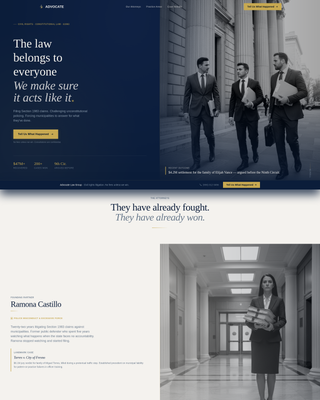 Advocate - Powerful Civilrights Landing Page Template