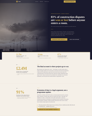 Construction Strategy Consultant Landing Page Template