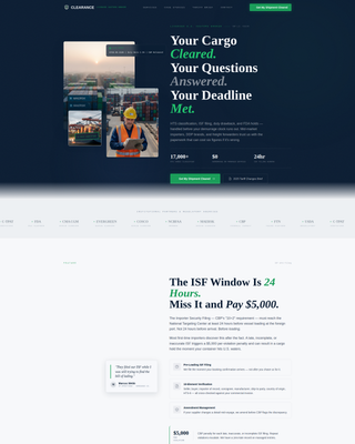 Border — Expert Customs Broker Landing Page Template