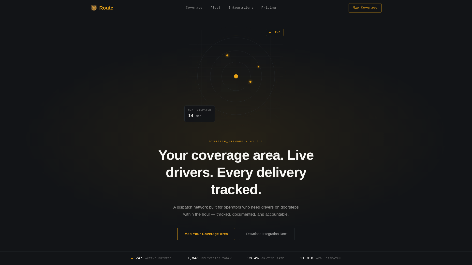 Precision Dispatch Delivery Service Landing Page Template