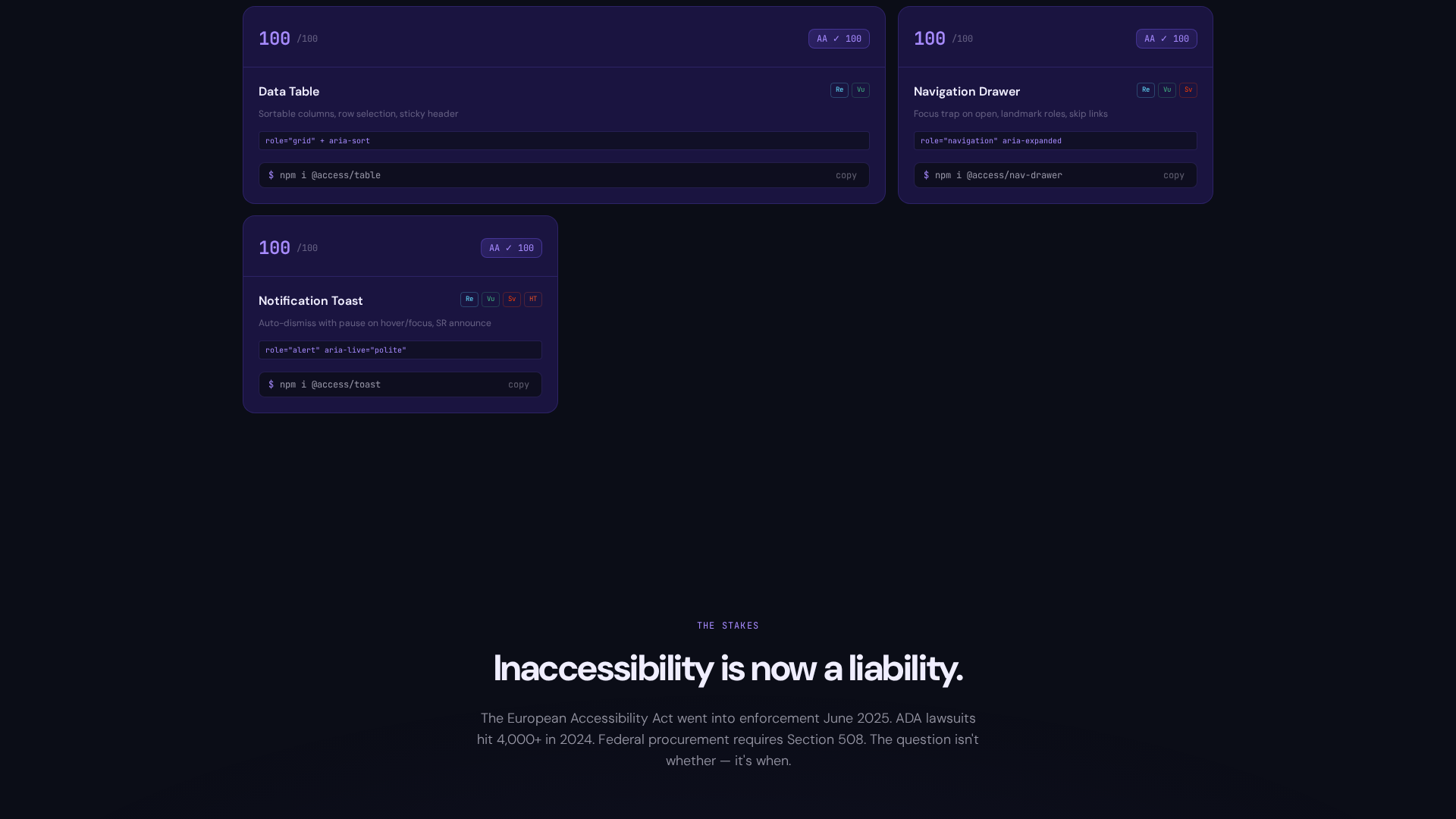 Design System & Component Library Professional Website Template