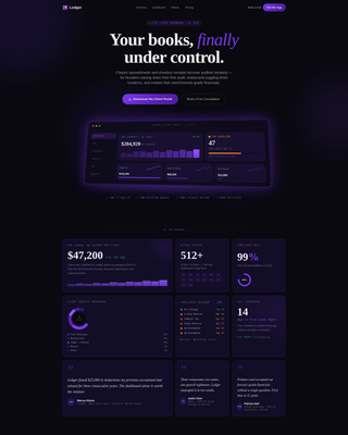 Ledger - Precise Accounting Landing Page Template