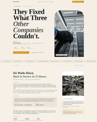 Ascend - Trusted Escalatortechnician Landing Page Template