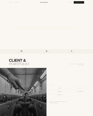 Ascend - Editorial Escalator Landing Page Template