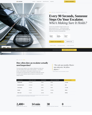 Ascend - Reliable Escalator Landing Page Template