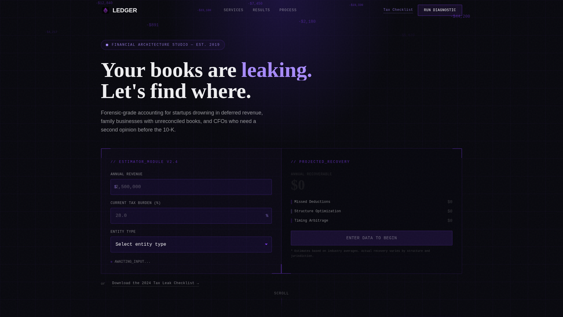 Precision Accounting Firm Landing Page Template