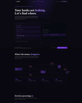 Ledger - Precision Accounting Landing Page Template