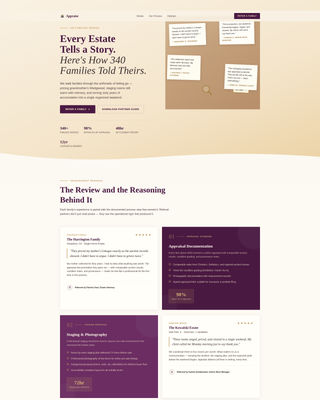 Appraise - Trusted Estatesale Landing Page Template